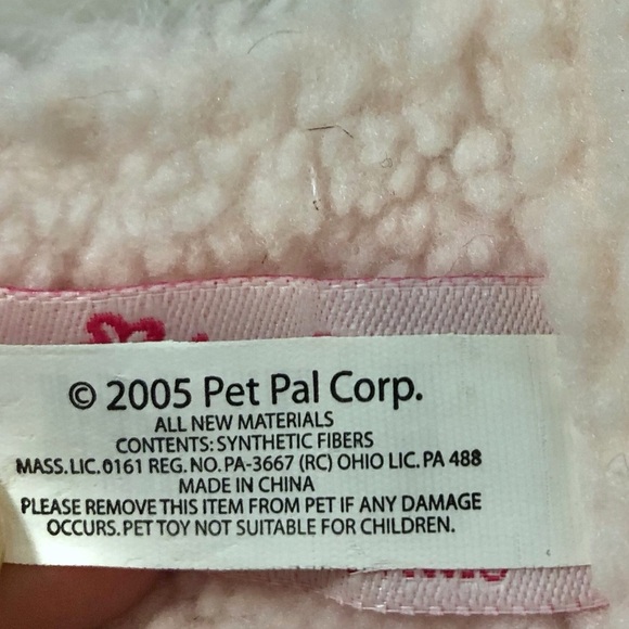 2005 Barbie Pet Pal Corp Pink Faux Suede Shearling Small Pet Sherpa Vest - Picture 7 of 7